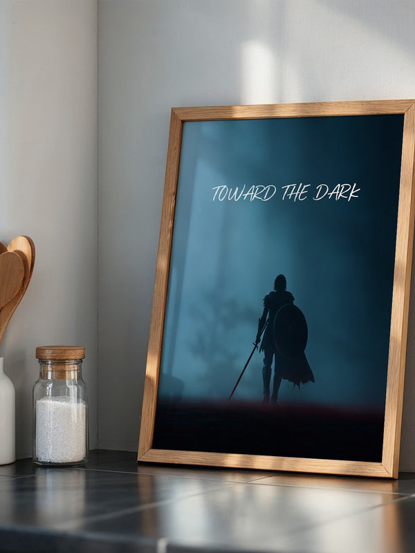 Krieger Silhouette Nebelstimmung