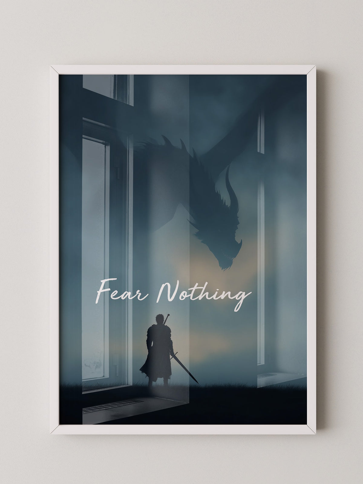 Drachen Silhouette Nebelstimmung