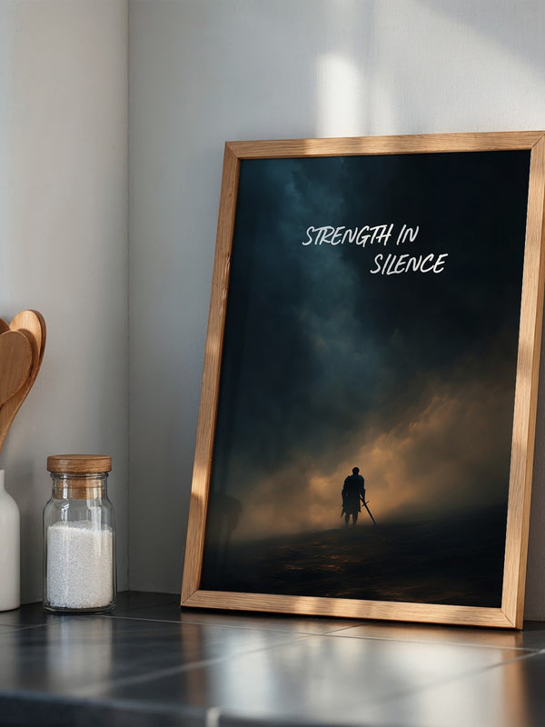 Krieger Silhouette Nebelstimmung