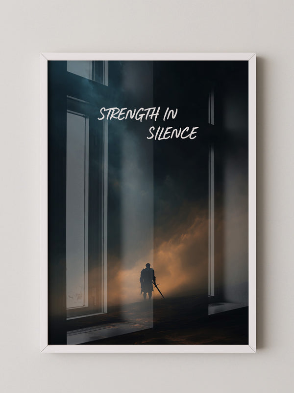 Krieger Silhouette Nebelstimmung