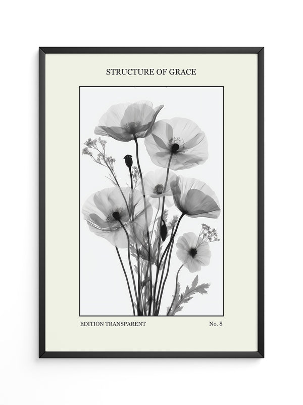 Durchsichtige Blumenstrukturen