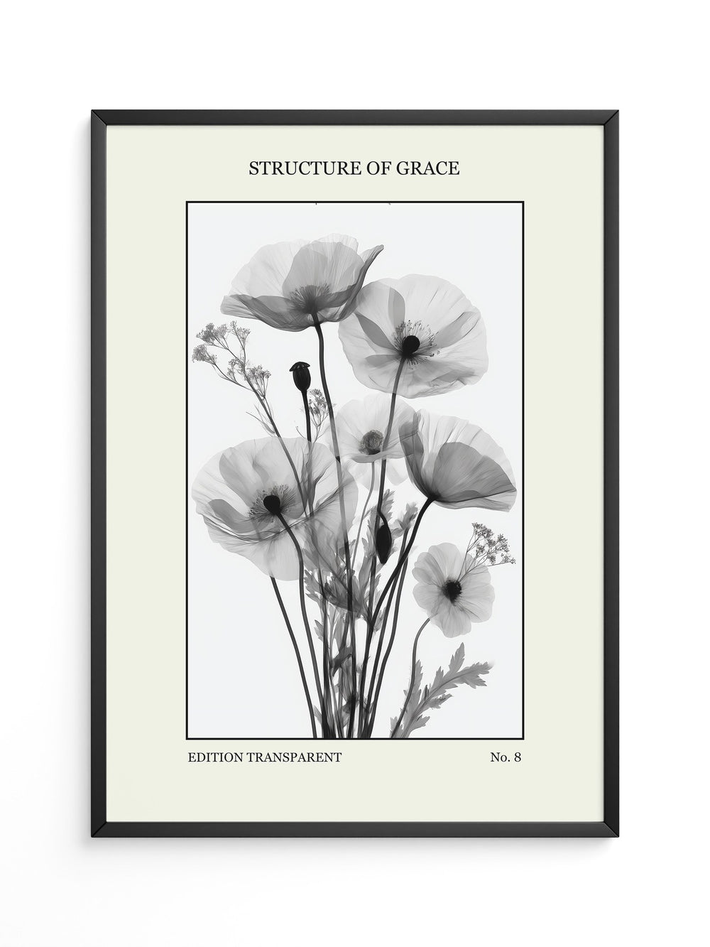 Durchsichtige Blumenstrukturen