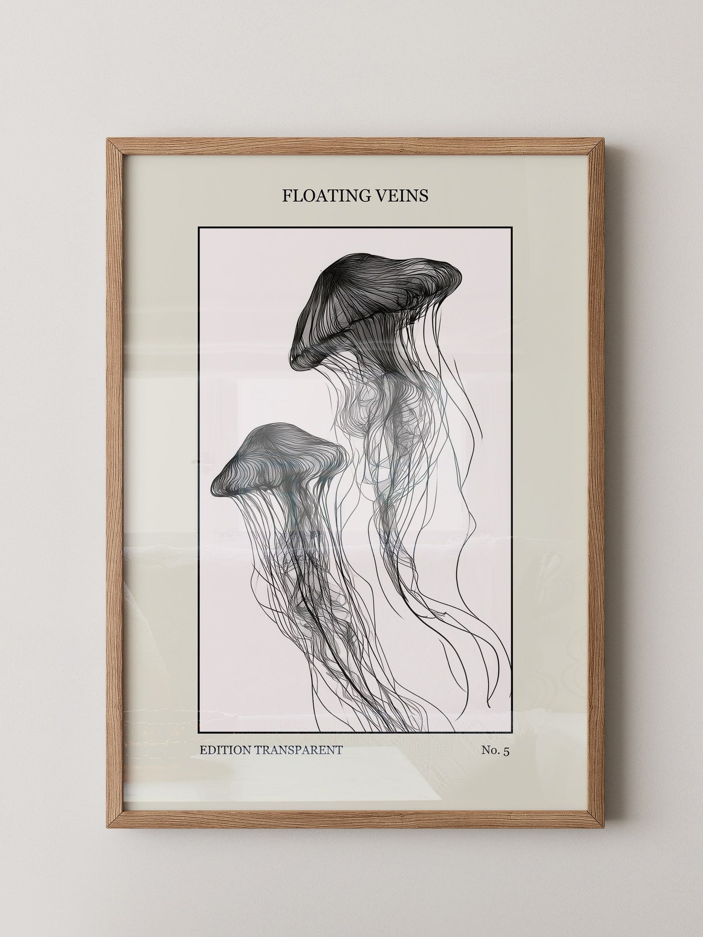 Medusen Linien Schwarz-Weiß