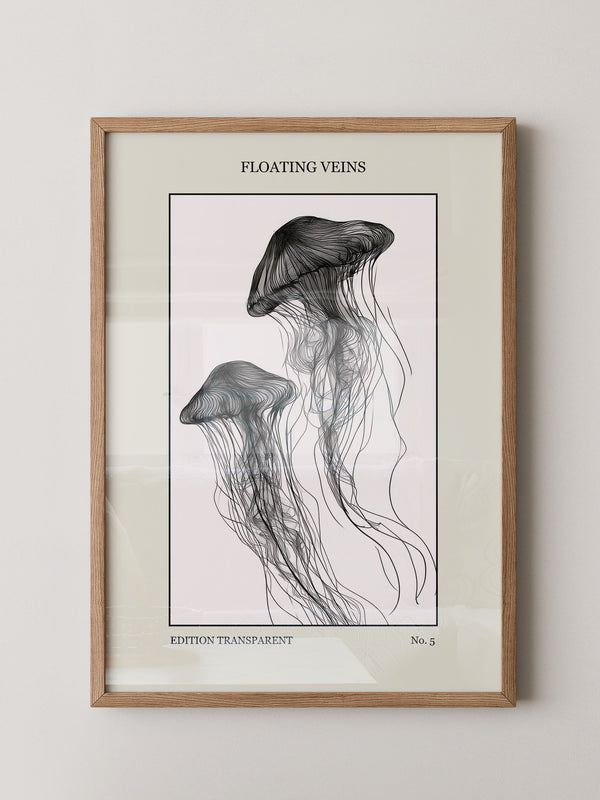 Medusen Linien Schwarz-Weiß