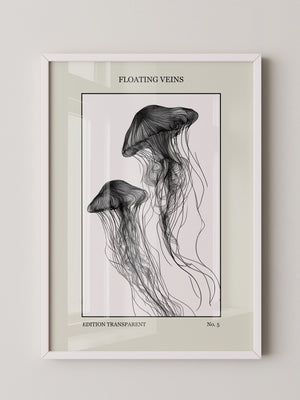 Medusen Linien Schwarz-Weiß