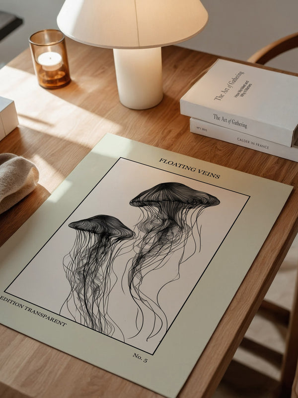 Medusen Linien Schwarz-Weiß