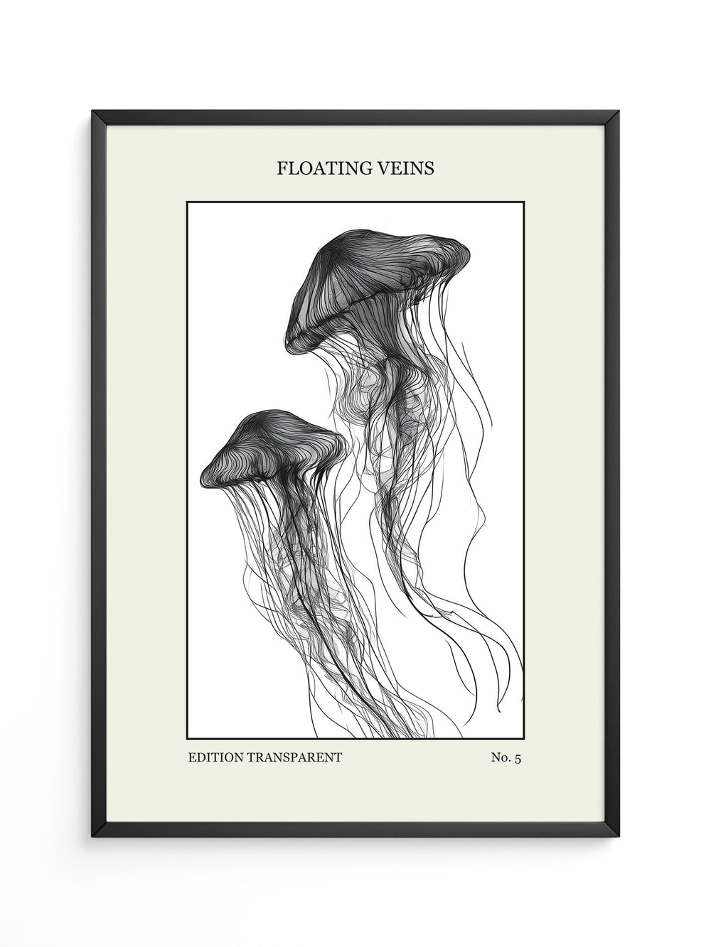 Medusen Linien Schwarz-Weiß