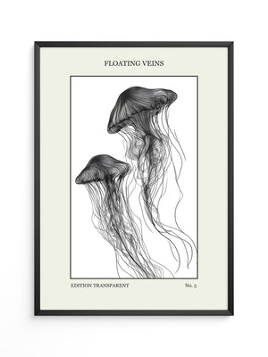 Medusen Linien Schwarz-Weiß