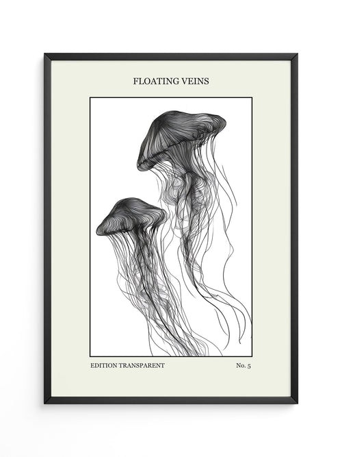 Medusen Linien Schwarz-Weiß