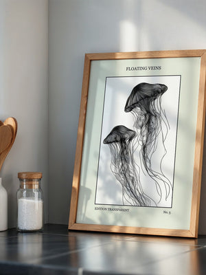 Medusen Linien Schwarz-Weiß