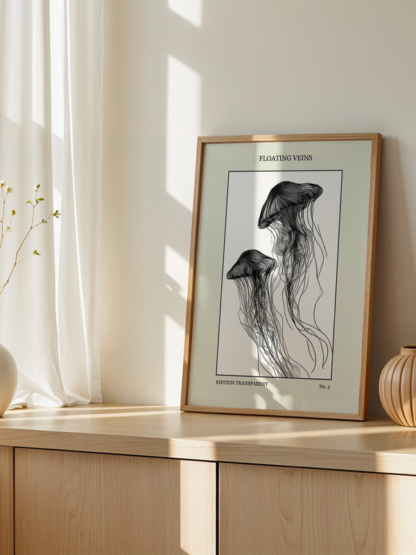 Medusen Linien Schwarz-Weiß