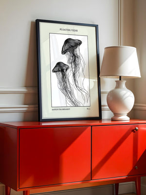 Medusen Linien Schwarz-Weiß