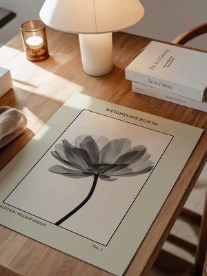 Blume Schwarz Weiß Transparent