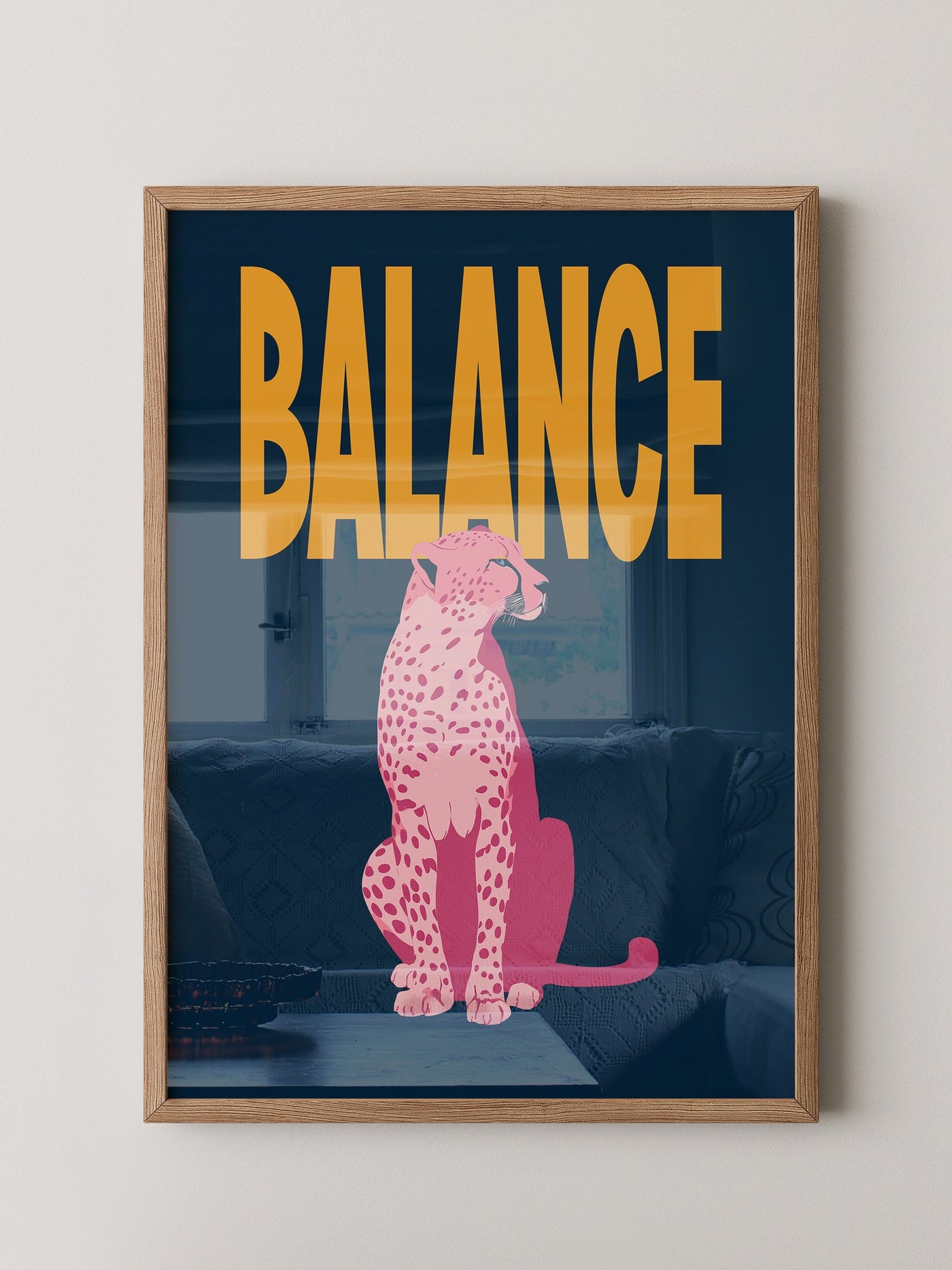Rosa Gepard Balance Grafik