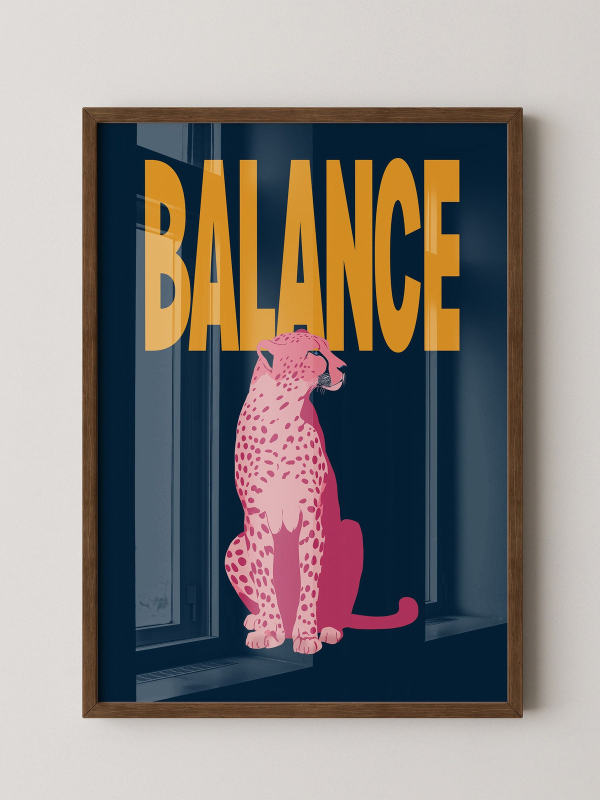 Rosa Gepard Balance Grafik