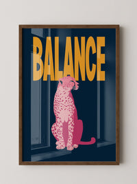 Rosa Gepard Balance Grafik