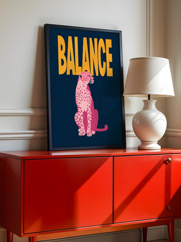 Rosa Gepard Balance Grafik