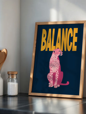 Rosa Gepard Balance Grafik