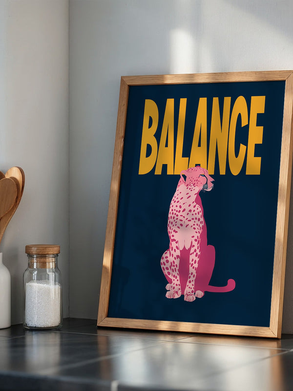 Rosa Gepard Balance Grafik