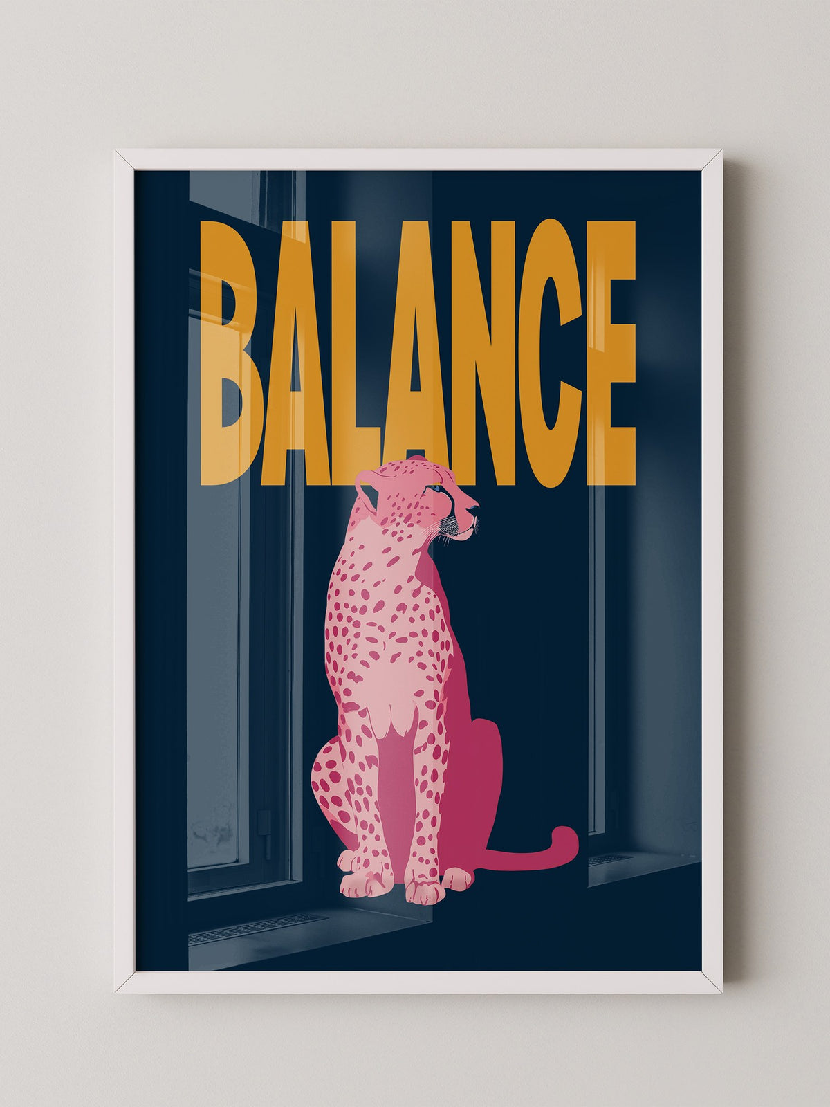 Rosa Gepard Balance Grafik