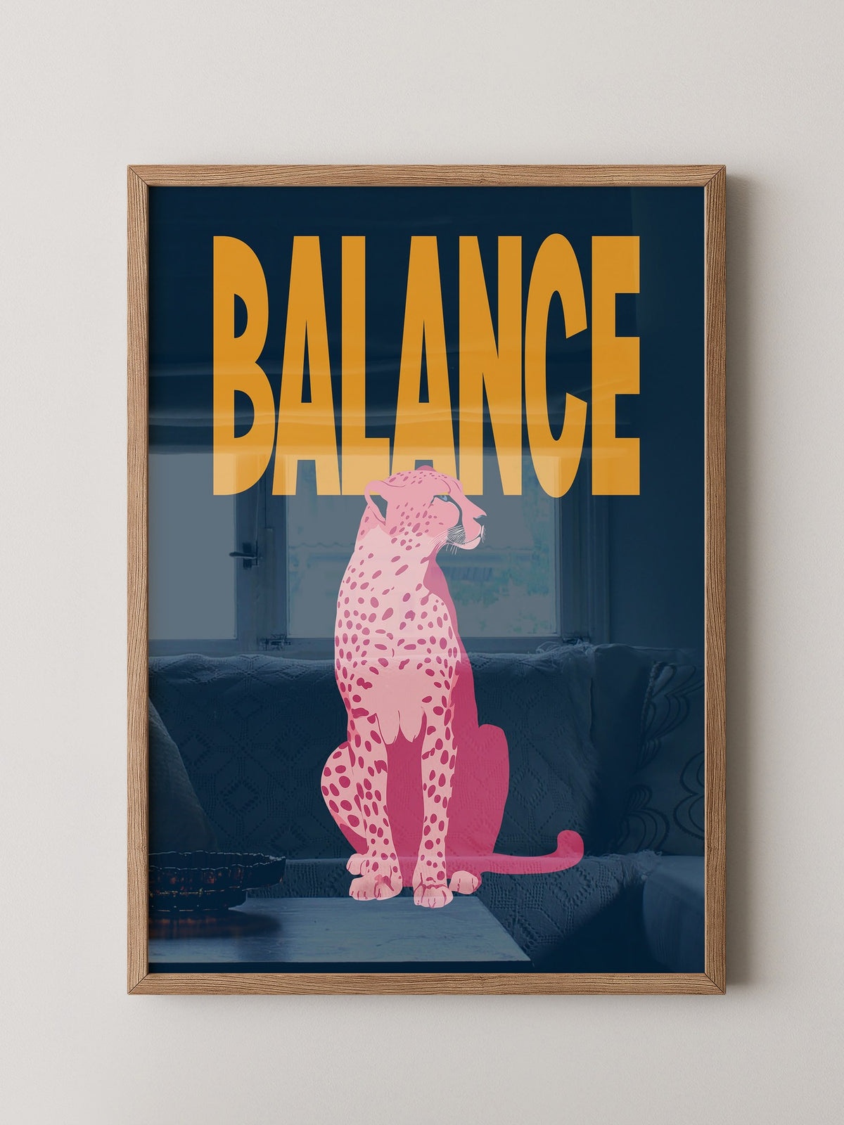 Rosa Gepard Balance Grafik