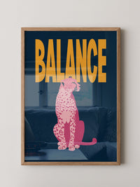Rosa Gepard Balance Grafik