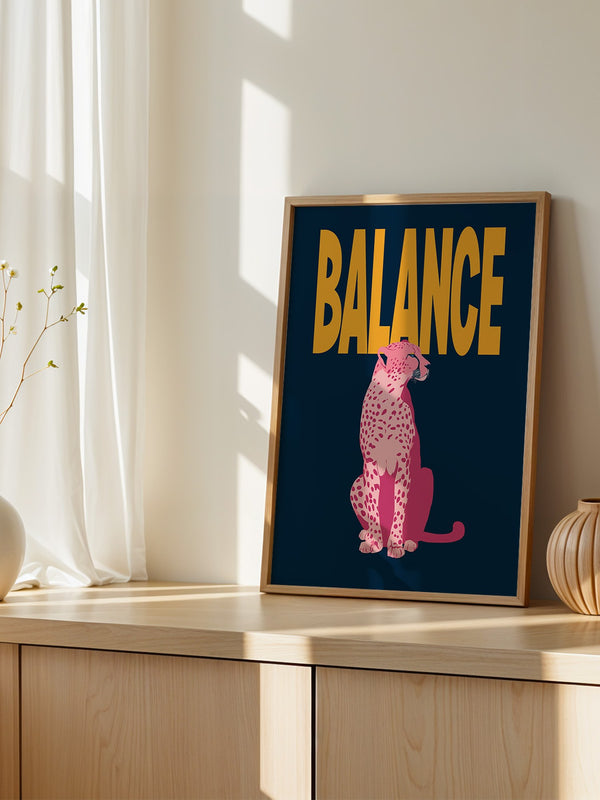 Rosa Gepard Balance Grafik