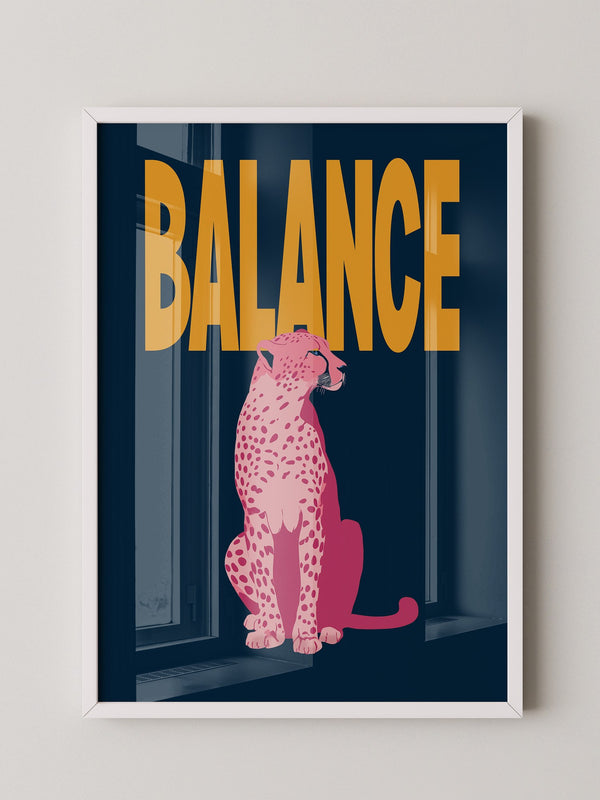 Rosa Gepard Balance Grafik