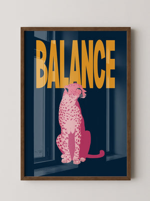 Rosa Gepard Balance Grafik