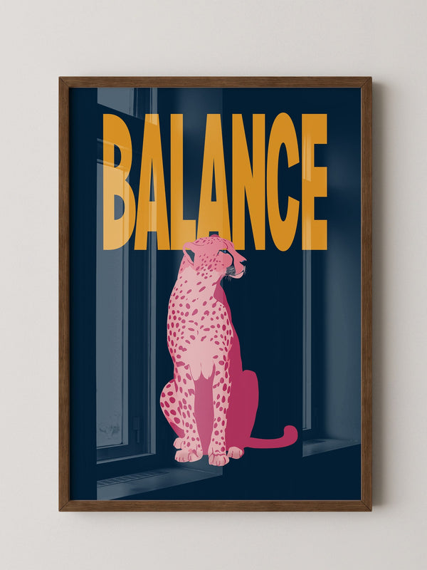 Rosa Gepard Balance Grafik