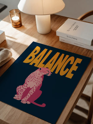 Rosa Gepard Balance Grafik