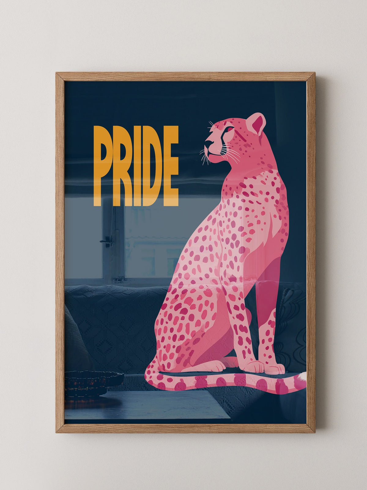 Leopard Rosa Illustration