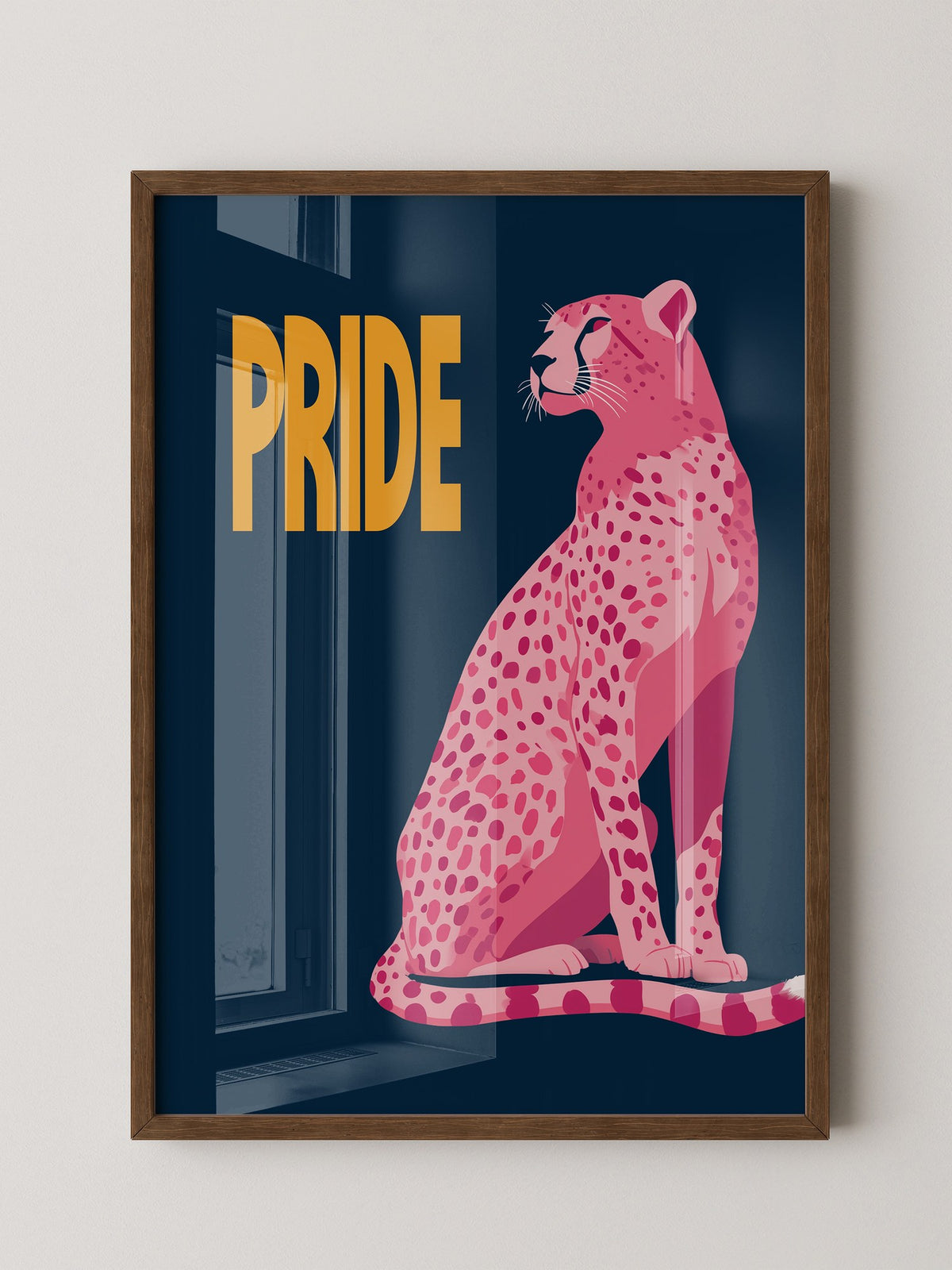 Leopard Rosa Illustration