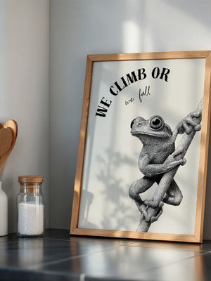 Frosch Kletterer Schwarzweiß Punkte