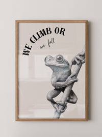 Frosch Kletterer Schwarzweiß Punkte