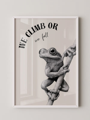 Frosch Kletterer Schwarzweiß Punkte