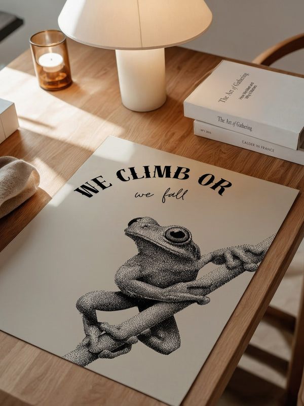 Frosch Kletterer Schwarzweiß Punkte