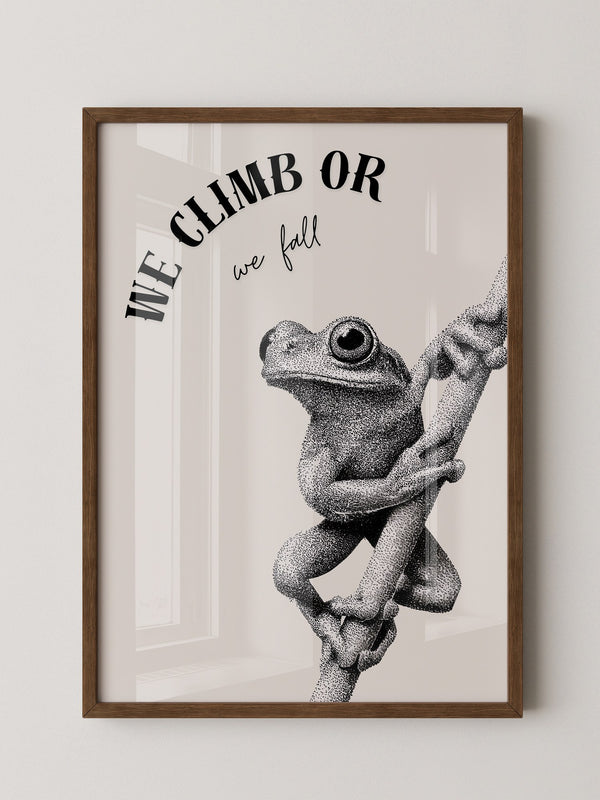 Frosch Kletterer Schwarzweiß Punkte