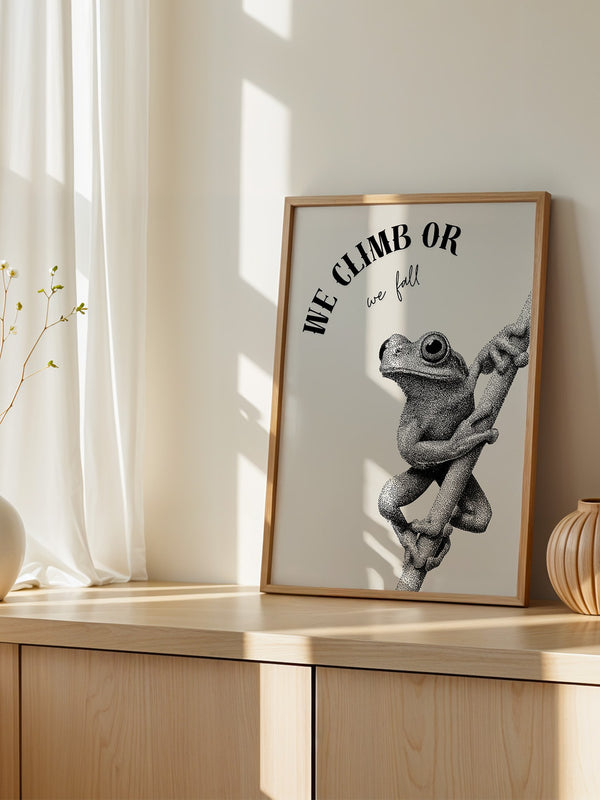Frosch Kletterer Schwarzweiß Punkte