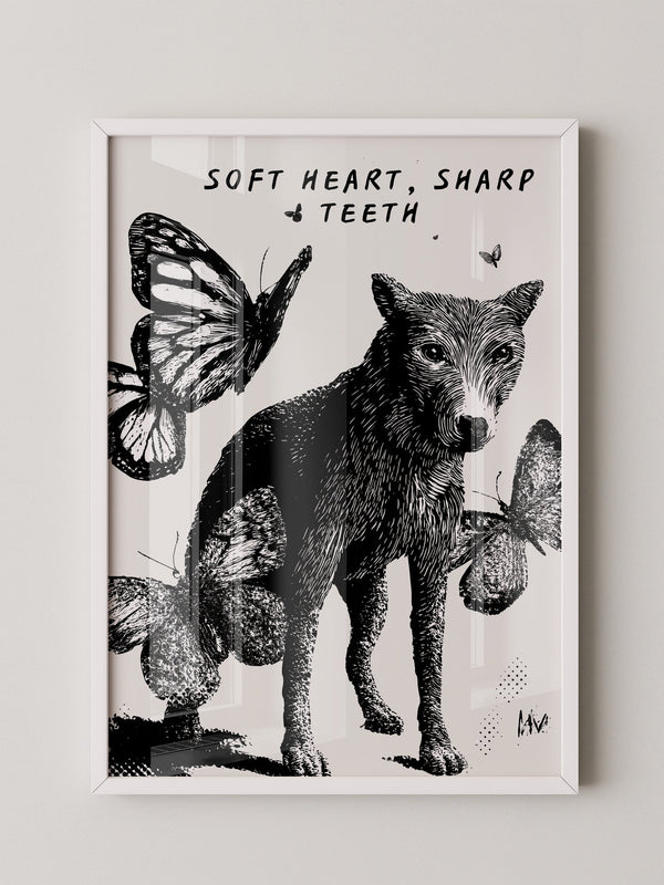 Wolf Schmetterlinge Schwarzweiß