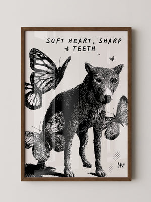 Wolf Schmetterlinge Schwarzweiß