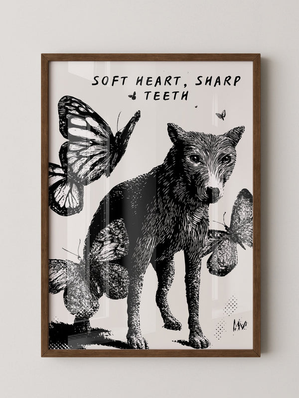 Wolf Schmetterlinge Schwarzweiß