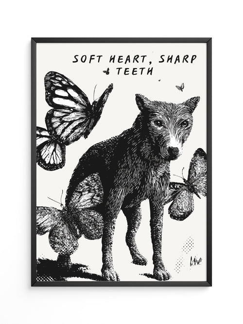 Wolf Schmetterlinge Schwarzweiß
