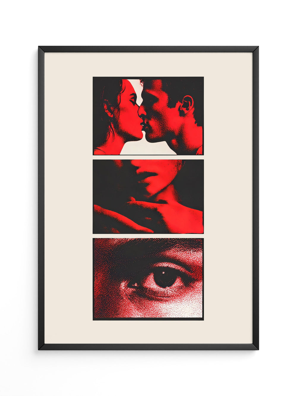 Rotes Kuss-Motiv Intensiv