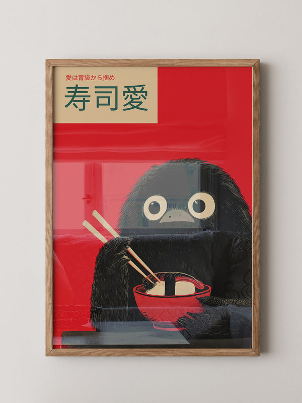 Kawaii Vogel Sushi Rot