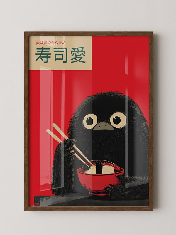 Kawaii Vogel Sushi Rot