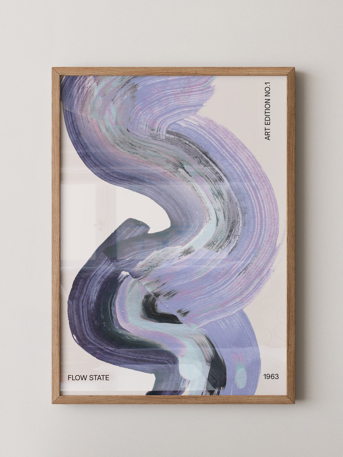 Fließende Pinselstriche Violett
