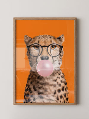 Gepard Brille Kaugummi Pop Art