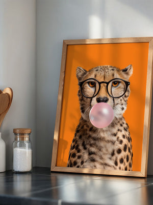 Gepard Brille Kaugummi Pop Art
