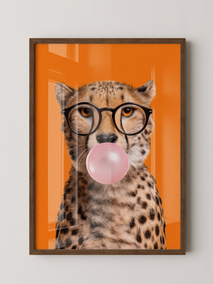 Gepard Brille Kaugummi Pop Art